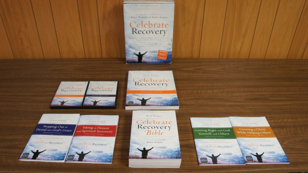 Celebrate Recovery Books Laid Out